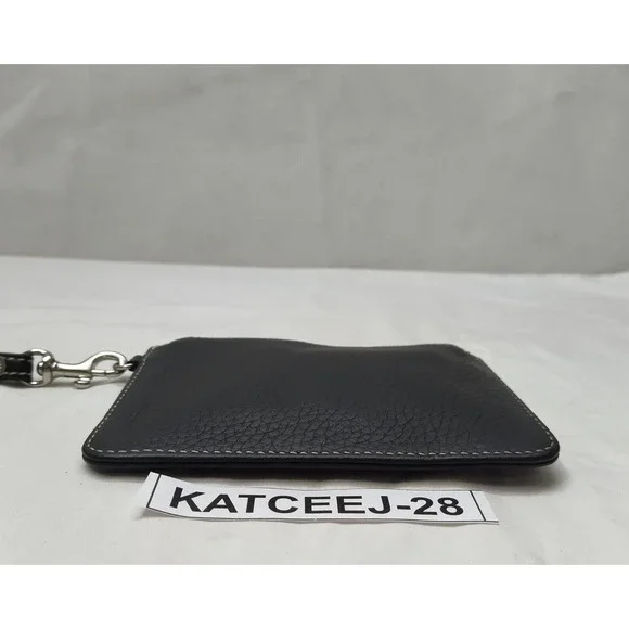 Dooney & Bourke Black Pebbled Zipper Closure Coin Wallet - Picture 7 of 11